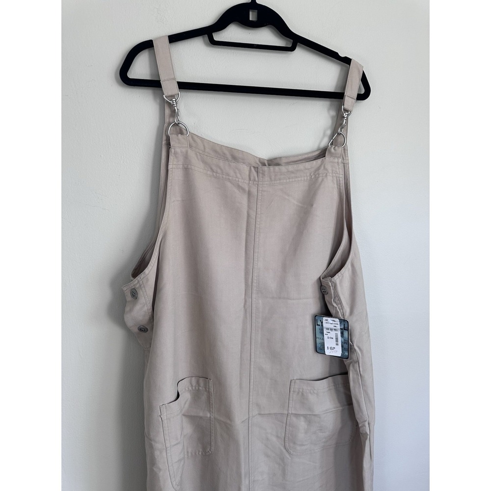NWT Vintage 100% Lyocell Natural Fiber Coveralls Dress Jumper Gardening XL/2XL - Picture 2 of 12